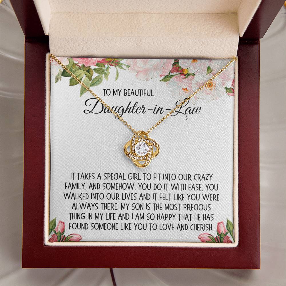 Daughter-in-Law Gift, The Love Knot Necklace: It Takes A Special Girl