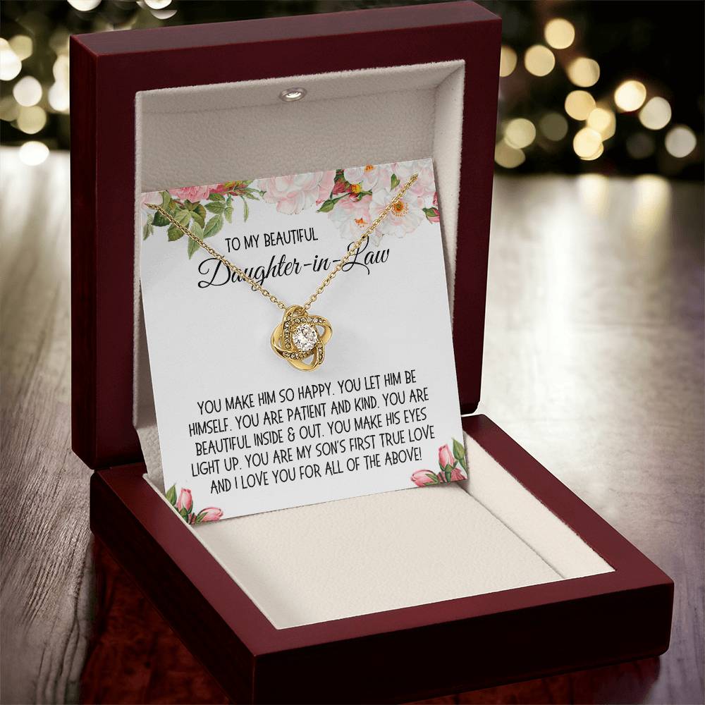 Daughter-in-Law Gift, The Love Knot Necklace: You Make Him So Happy