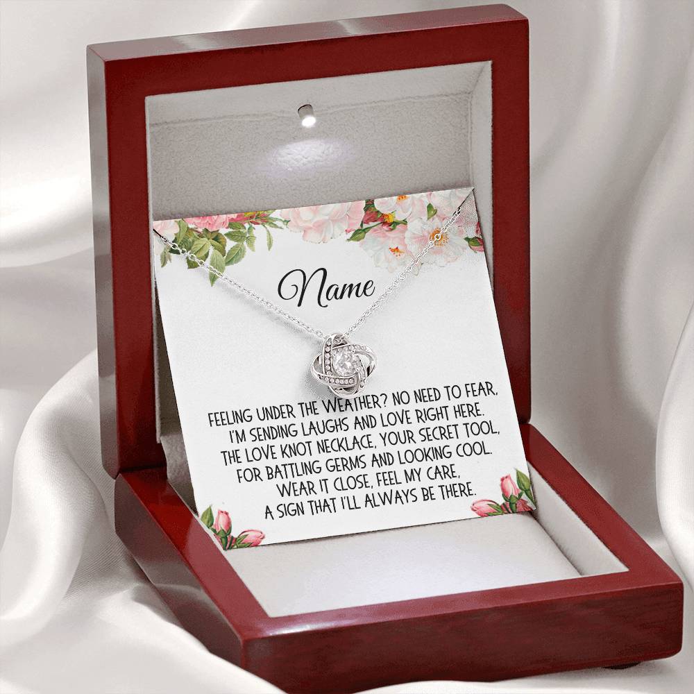 Get Well Gift for Her, Love Knot Necklace: Feeling Under The Weather?