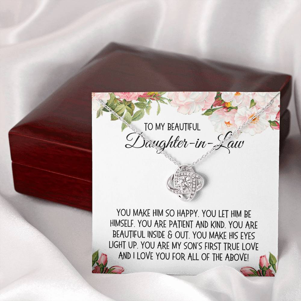 Daughter-in-Law Gift, The Love Knot Necklace: You Make Him So Happy