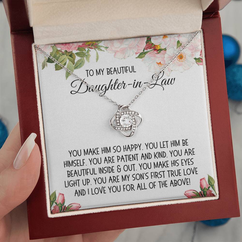 Daughter-in-Law Gift, The Love Knot Necklace: You Make Him So Happy
