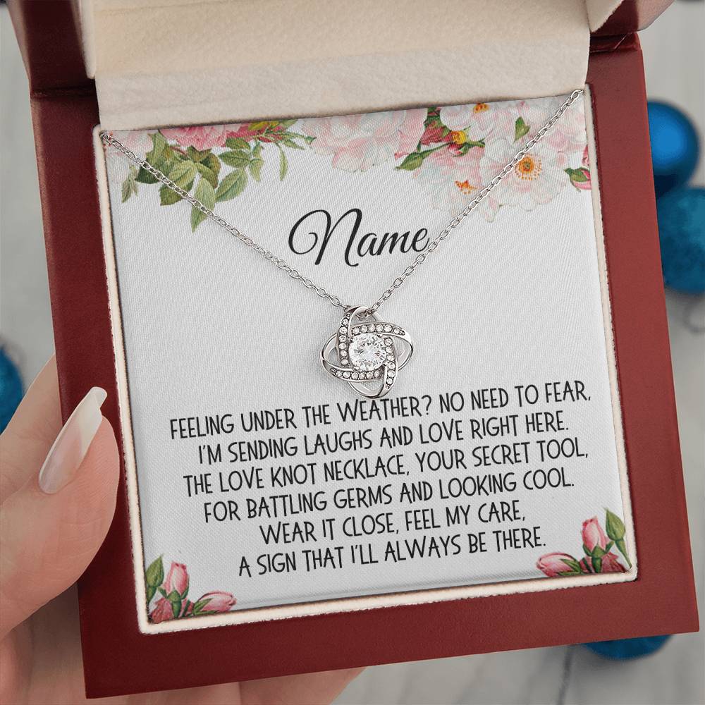 Get Well Gift for Her, Love Knot Necklace: Feeling Under The Weather?