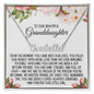 Granddaughter Gift From Grandparents, Custom Name Necklace: From The Moment You Came Into Our Lives