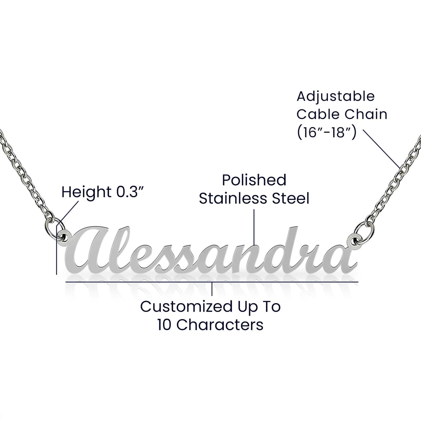 Girlfriend Gift, Custom Name Necklace: You're The Love Of My Life