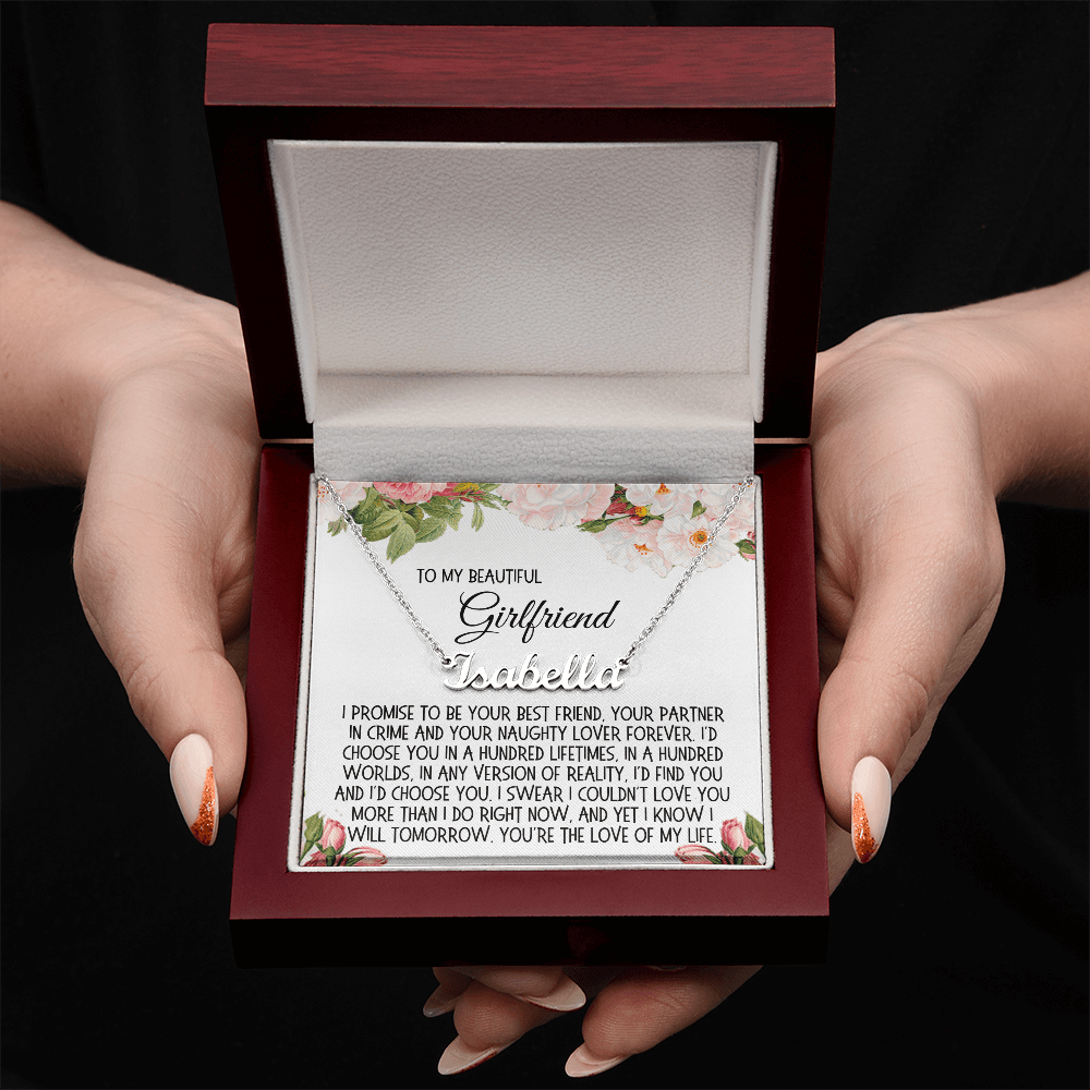 Girlfriend Gift, Custom Name Necklace: You're The Love Of My Life