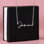 Future Wife Gift, Signature Name Necklace: Last Night I Was Looking At The Stars