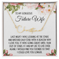 Future Wife Gift, Signature Name Necklace: Last Night I Was Looking At The Stars