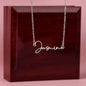 Future Wife Gift, Signature Name Necklace: Last Night I Was Looking At The Stars