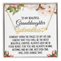Granddaughter Gift, Heart Name Necklace: Someday When The Pages On My Life End...