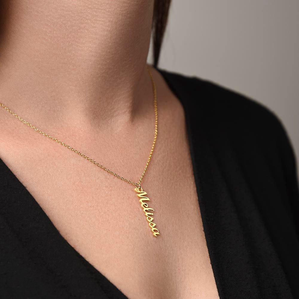 Granddaughter Gift, Vertical Name Necklace: Your Laughter Is Our Favorite Sound...