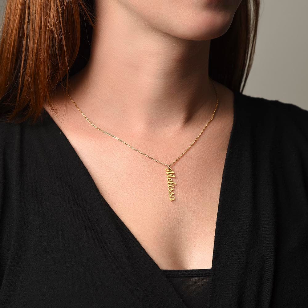 Friend Gift, Vertical Name Necklace: In You, I Found Not Just A Friend