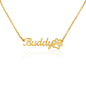 Custom Pet Memorial Gift, Paw Print Name Necklace: The Hardest Part Of Loving You...