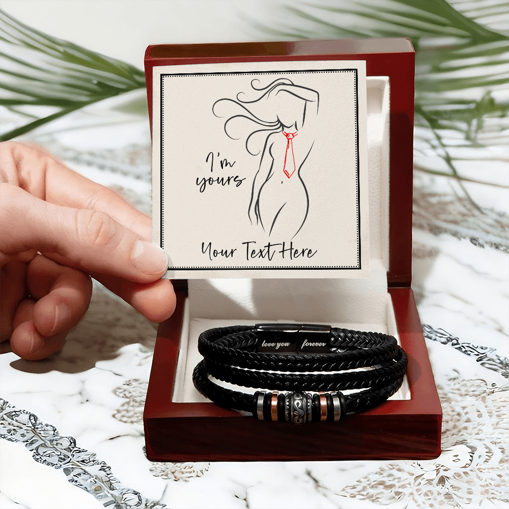 Gift for Him, Love You Forever Bracelet: I'm Yours