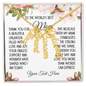 Mom Gift, Personalized Vertical Name Necklace (1-4 names): Thank You For A Beautiful Childhood...