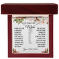 Mom Gift, Personalized Vertical Name Necklace (1-4 names): Thank You For A Beautiful Childhood...
