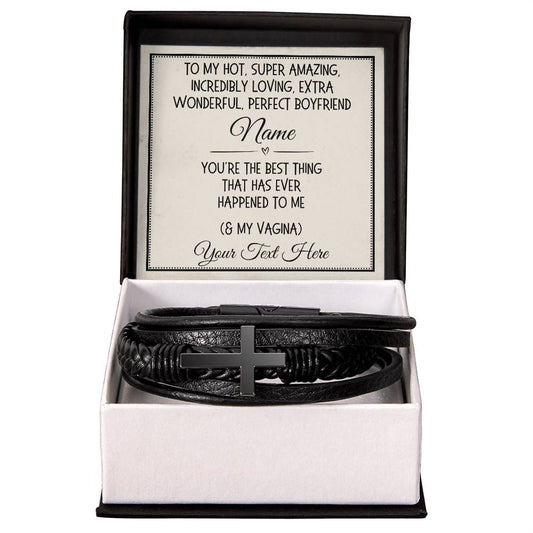 Boyfriend Gift, Cross Bracelet: You're The Best Thing That Has Ever Happened To Me