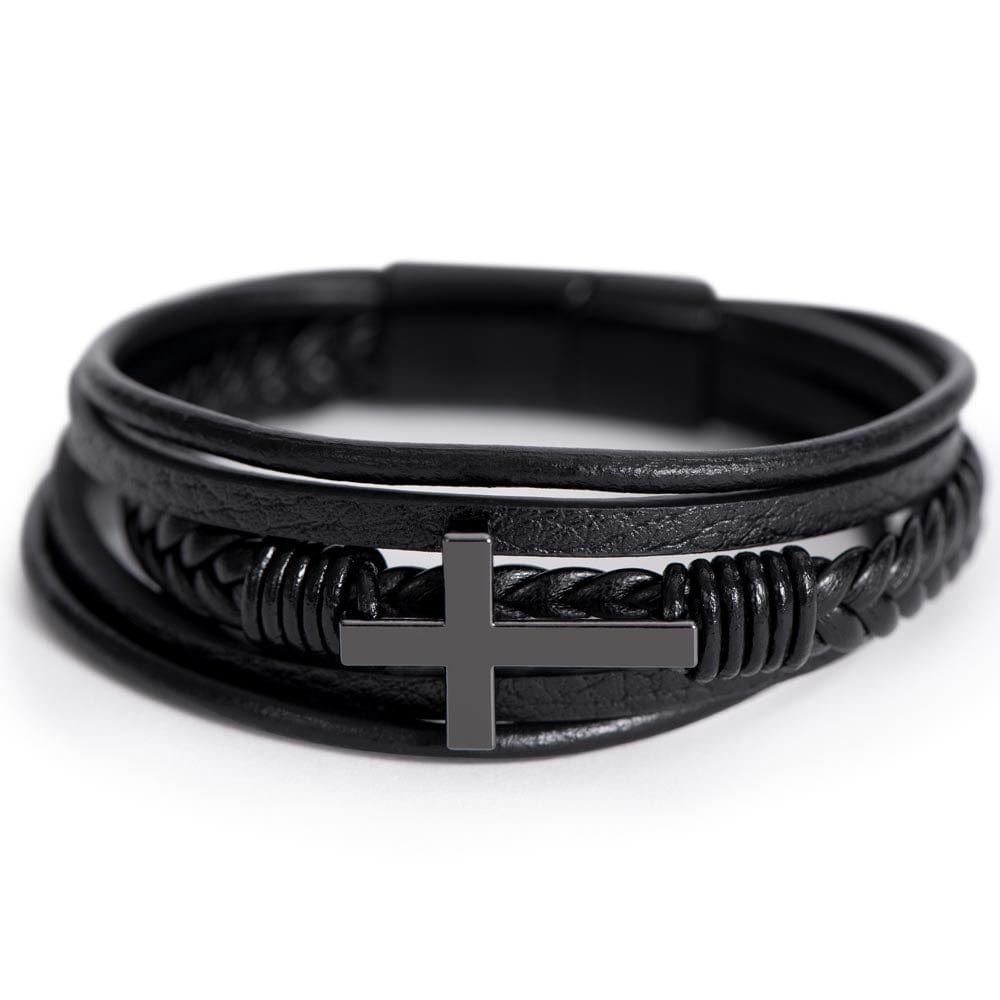 Friend Gift, Cross Bracelet: Because Of You