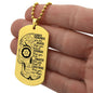 Gift for Him or Her, Engraved Dog Tag Necklace: Always Remember...