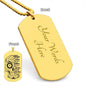 Gift for Him or Her, Engraved Dog Tag Necklace: Always Remember...