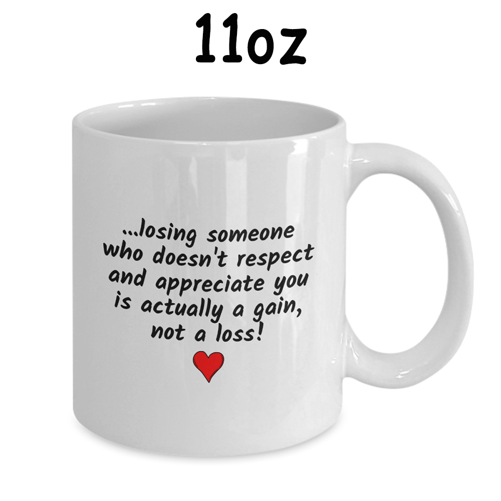 BreakUp Gift, Motivational Coffee Mug: Breakups hurt, but...