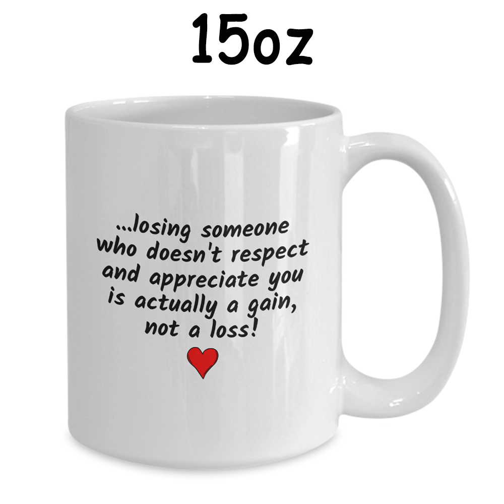 BreakUp Gift, Motivational Coffee Mug: Breakups hurt, but...