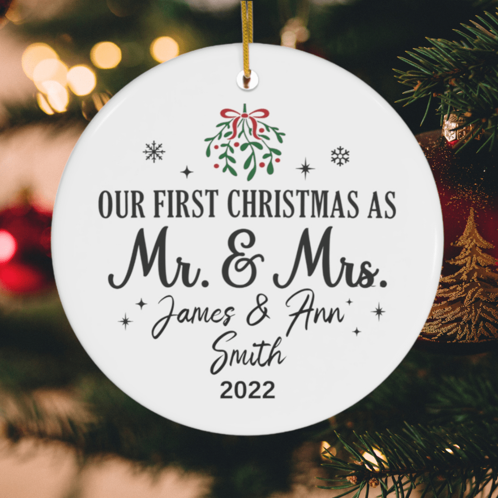 First christmas as mr and mrs best sale ornament