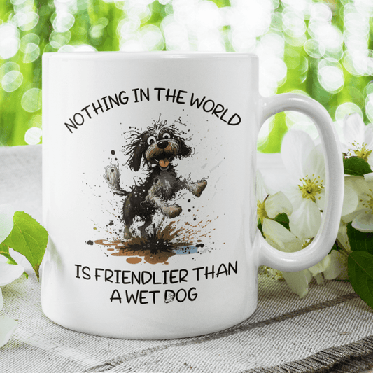 Dog, Coffee Mug: Wet Dog...