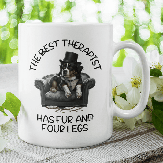 Dog, Motivational Gift, Coffee Mug: The Best Therapist...
