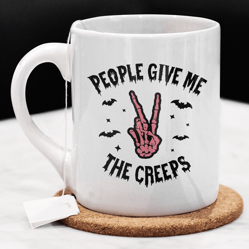 Halloween Coffee Mug: People Give Me The Creeps