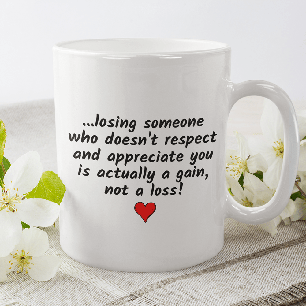 BreakUp Gift, Motivational Coffee Mug: Breakups hurt, but...