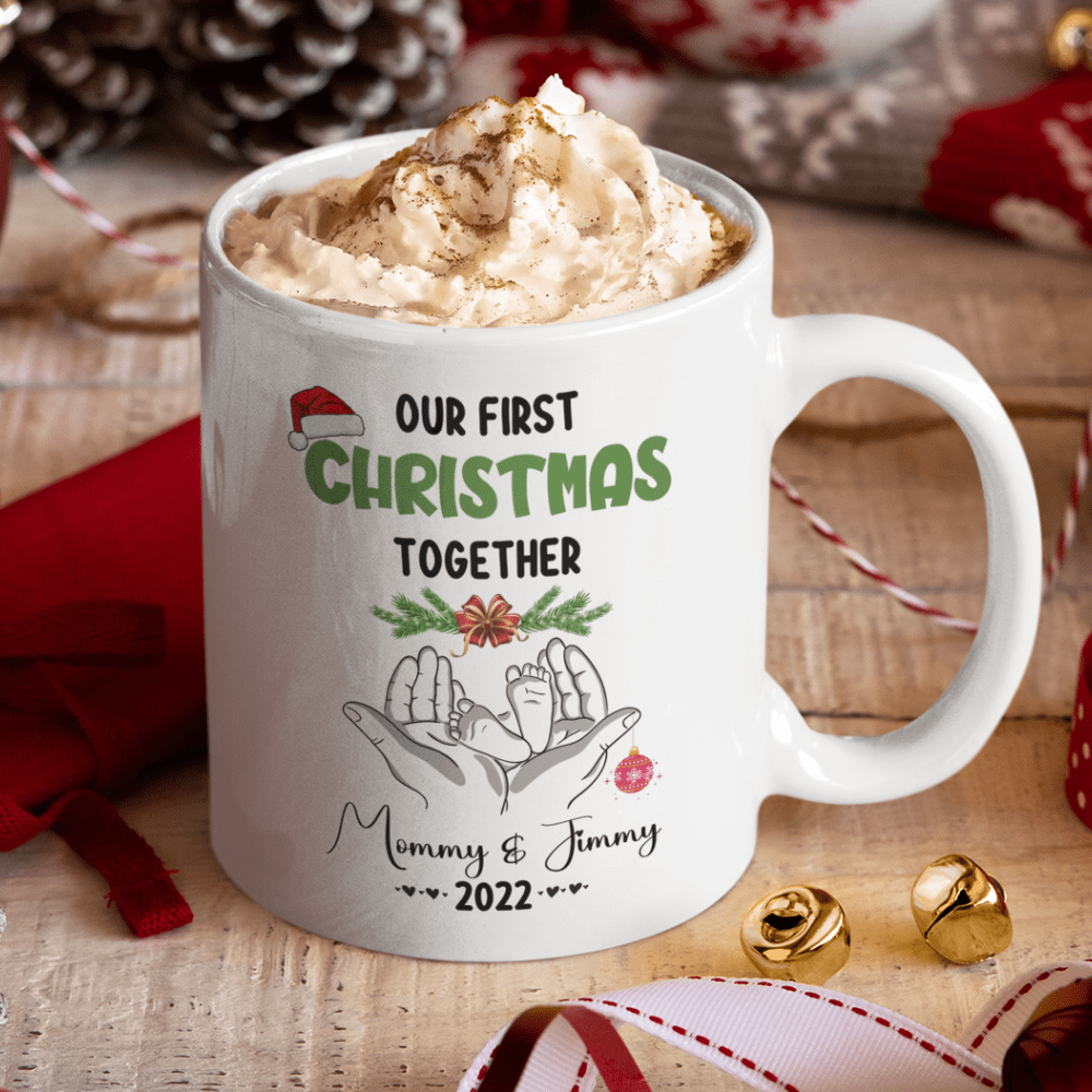 Christmas Gift, Personalized Coffee Mug: Our First Christmas Together...