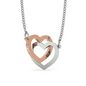 Gift For Wife From Husband, Interlocking Hearts Necklace: Happy Birthday