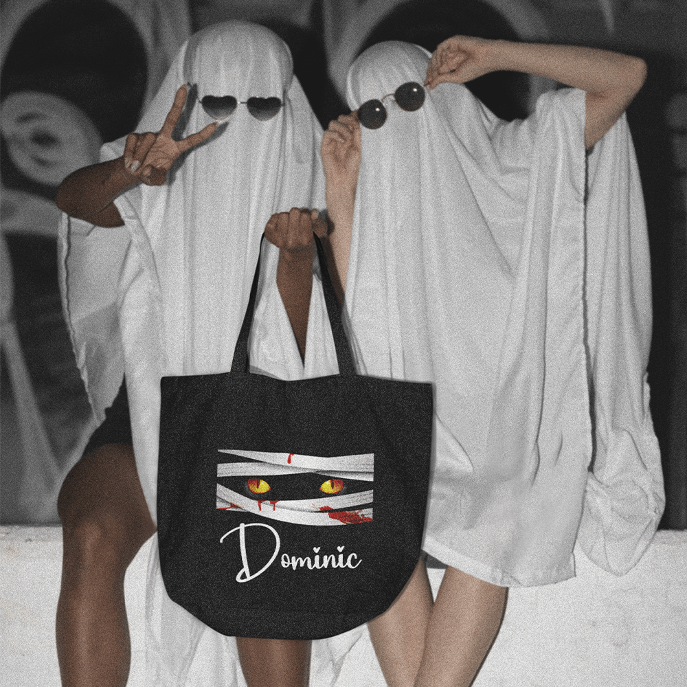 Customizable Halloween Tote Bag - Black