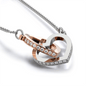 Gift For Boyfriend's Mom, Interlocking Hearts Necklace: Thank You For Being Like A Second Mom To Me...