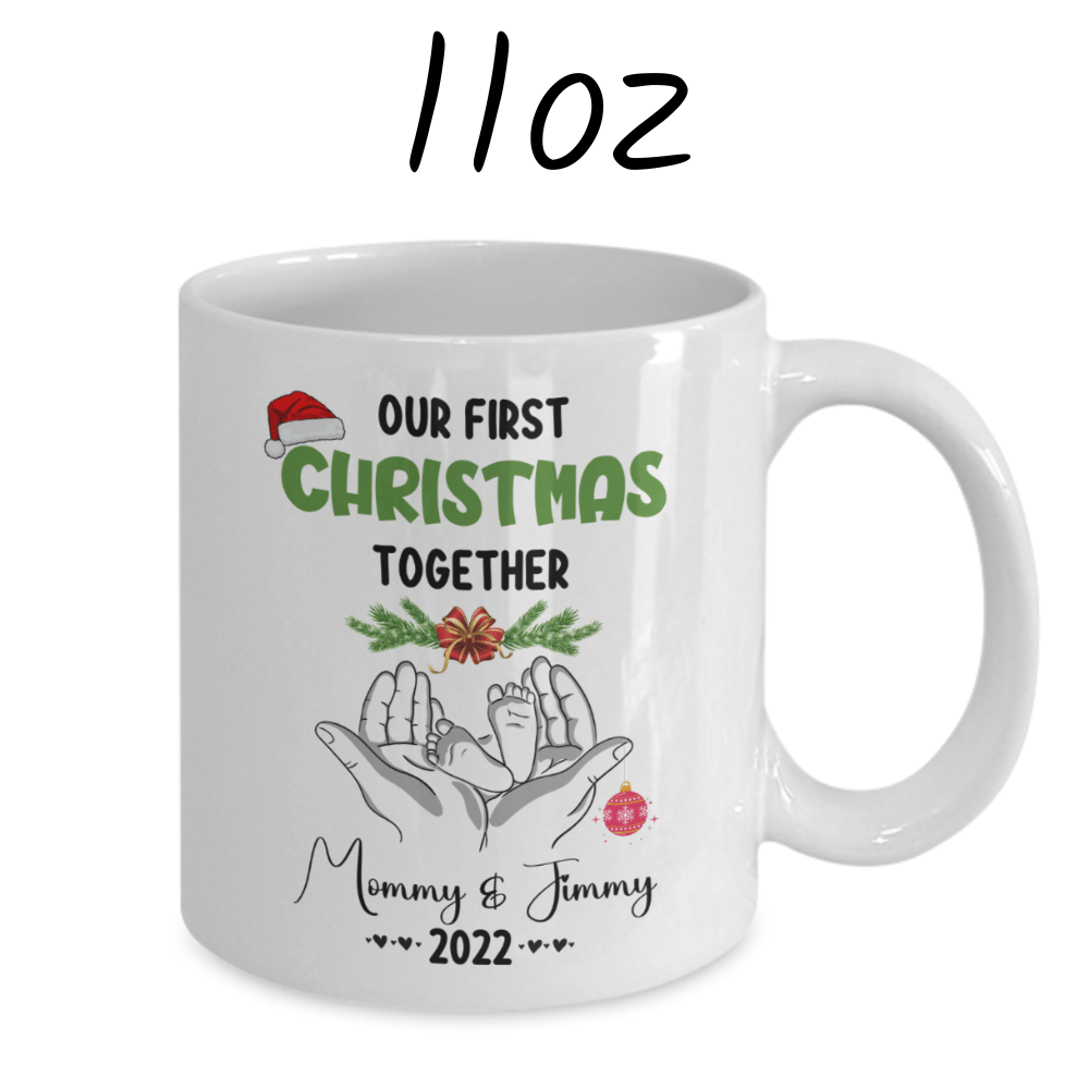 Christmas Gift, Personalized Coffee Mug: Our First Christmas Together...