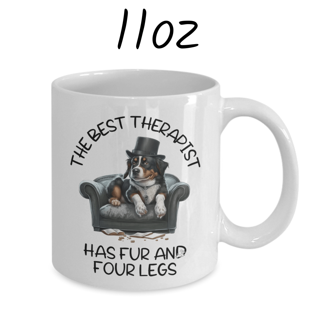 Dog, Motivational Gift, Coffee Mug: The Best Therapist...