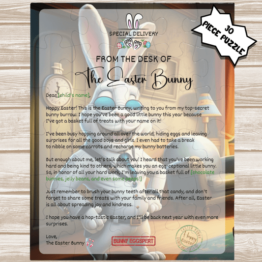 Easter Gift, Puzzle for Kids - 30, 110 pieces, Personalized Letter from the Easter Bunny 003