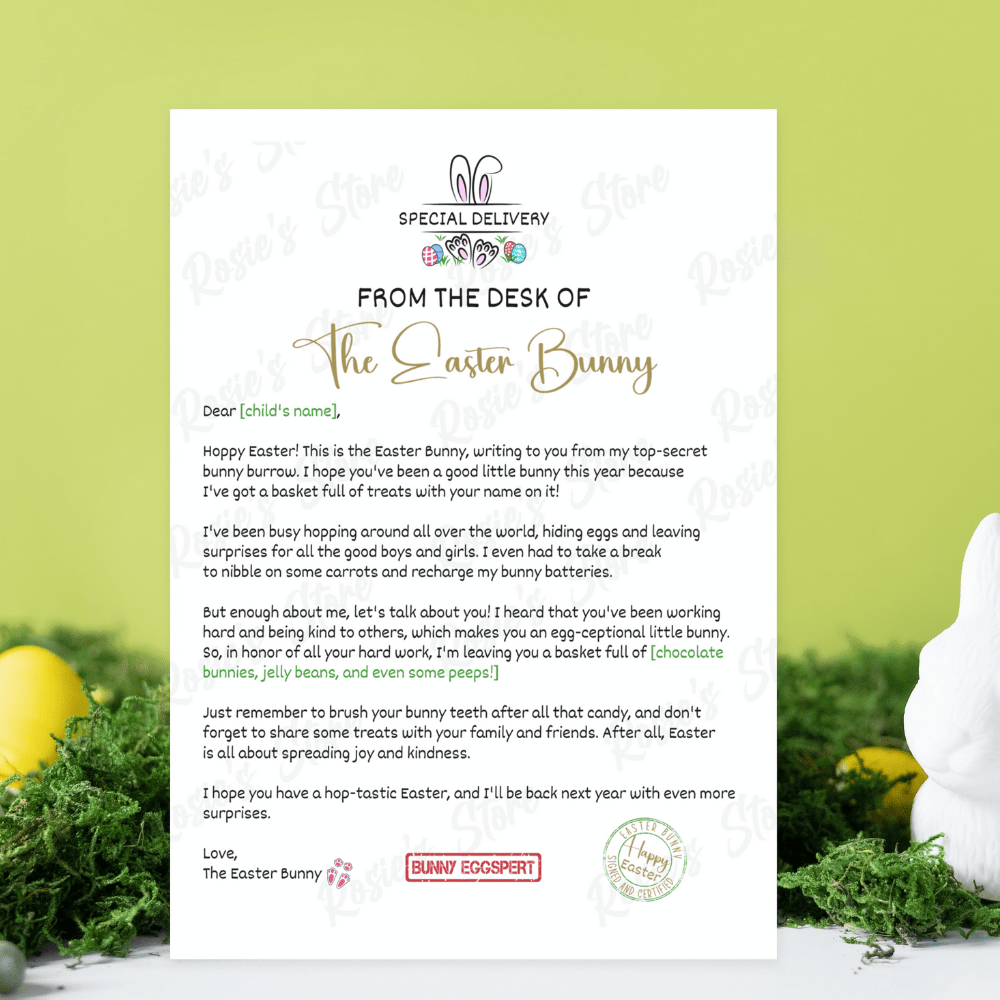 Easter Digital Personalized Letter from the Easter Bunny