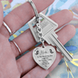 Gift For Mom, Heart Keychain: You Are The World...