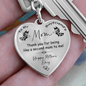 Boyfriend's Mom Gift, Heart Keychain: Happy Mother's Day
