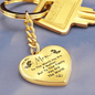 Gift For Mom, Heart Keychain: You Are The World...
