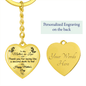 Mother-in-Law Gift, Heart Keychain: Happy Mother's Day