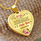 Wife Gift From Husband - Luxury Heart Necklace: You Are The Love Of My Life...