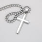 Gift For Son From Dad, Artisan Crafted Cross Necklace: I Closed My Eyes For But A Moment...
