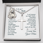 Gift For Son From Mom, Artisan Crafted Cross Necklace: I will always be right here...