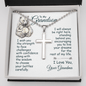 Gift For Grandson From Grandma, Artisan Crafted Cross Necklace: I will always be right here...