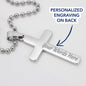 Gift For Son From Mom, Artisan Crafted Cross Necklace: I will always be right here...