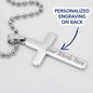 Gift For Son From Dad, Artisan Crafted Cross Necklace: I Closed My Eyes For But A Moment...