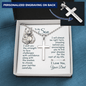 Gift For Son From Dad, Artisan Crafted Cross Necklace: I will always be right here...
