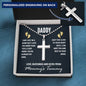 Personalized Gift For Daddy, Artisan Crafted Cross Necklace: I May Just Be A Bump...